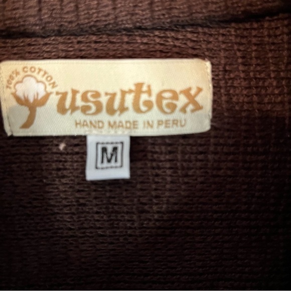 -kimar Enterprises 100% Organic Cotton Button Cardigan Made in Peru Size M - Picture 7 of 9